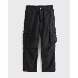 Abercrombie Fitch Mens Baggy Cargo Pants Black 29W x 30L Cotton Blend